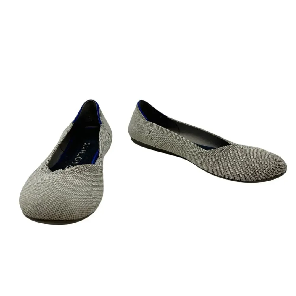 Rothy's The Flat‎ Shoes in the Flax Birdseye Knit Ballet Gray Size 8.5